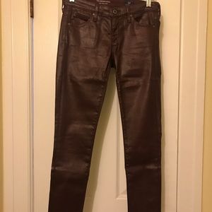 Purple Leather AG Jeans